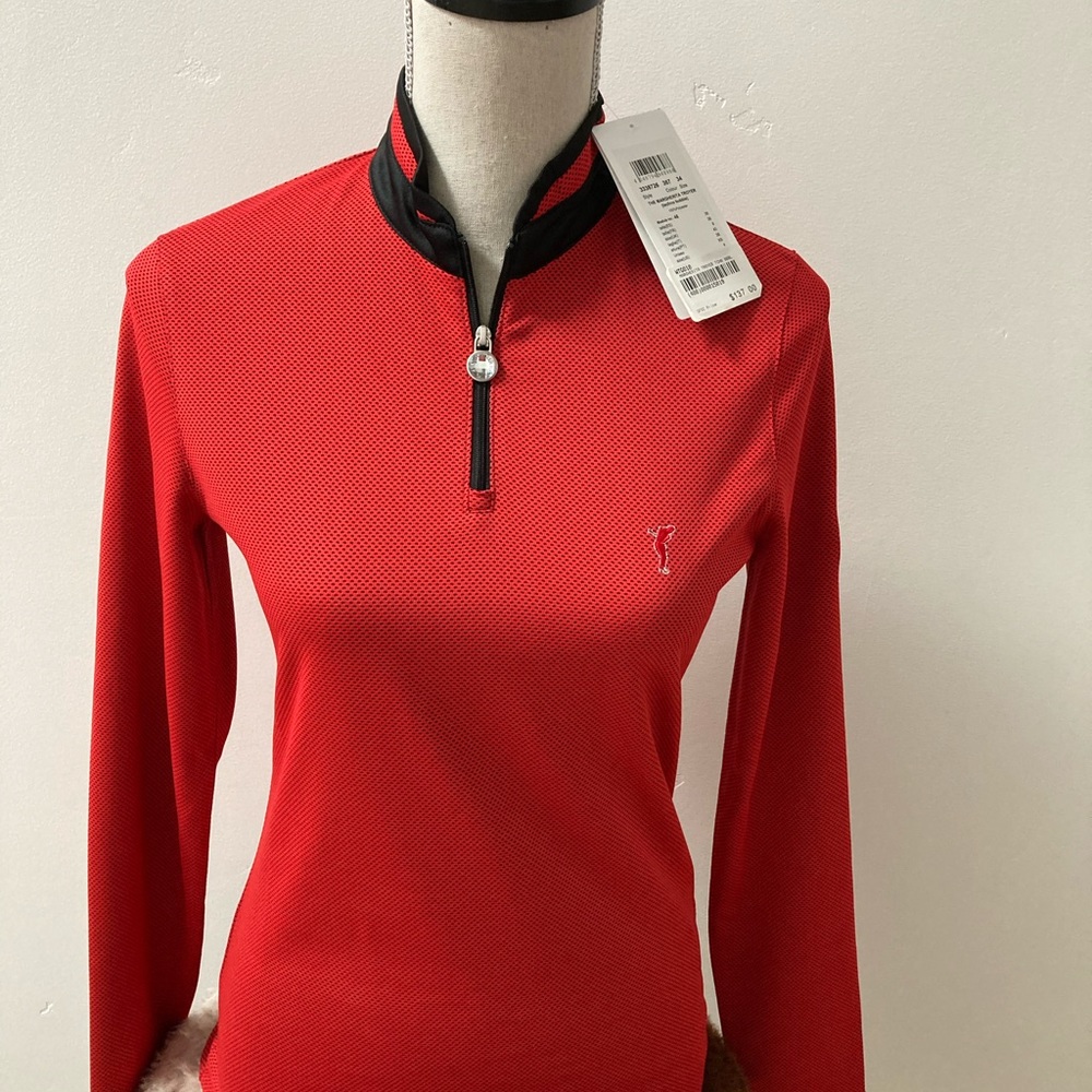 NWT GOLFINO TROYER TECHNO BUBBLE TOP,red,34